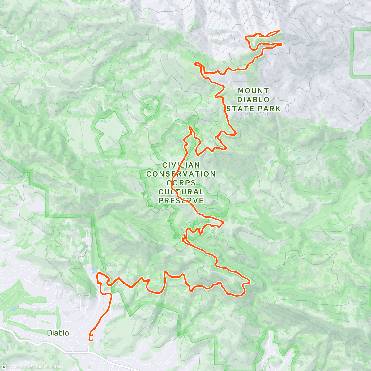 Carte de l'activité Starting the New Year on Mt Diablo with Cathy