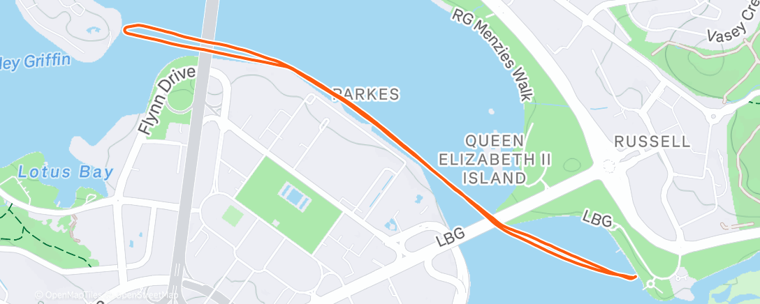 Map of the activity, Paddle with Barney and Simon