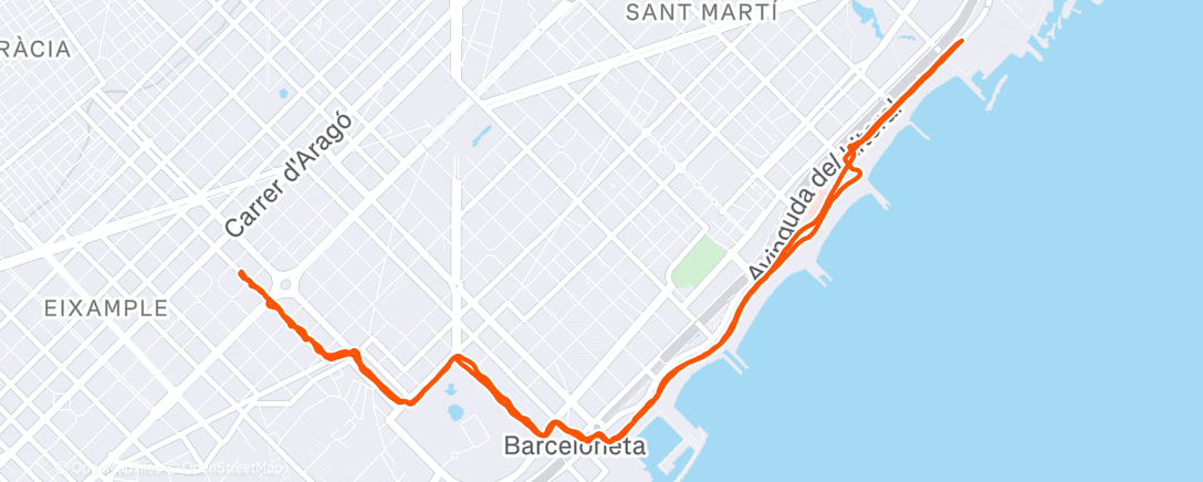 Карта физической активности (Trail dans l'après-midi)