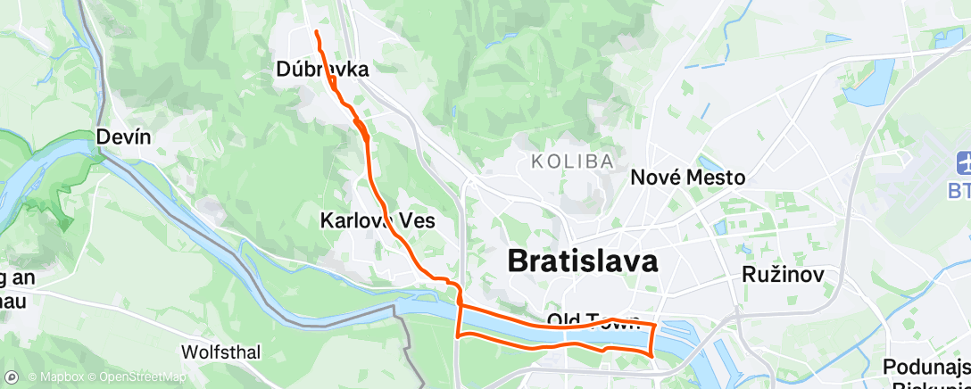 Map of the activity, Morning Ride