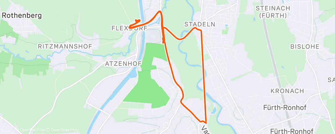 Карта физической активности (E-Bike-Fahrt zur Mittagszeit)