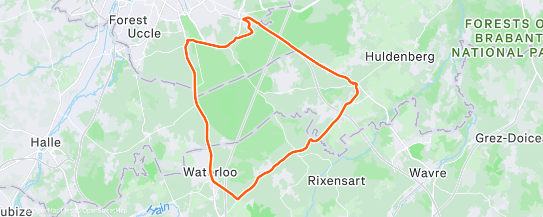 Map of the activity, Auderghem / Waterloo