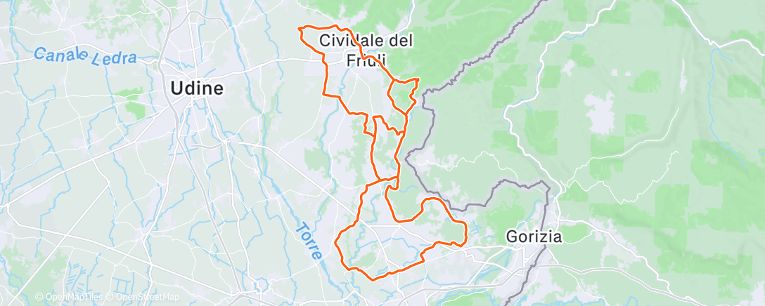 Map of the activity, Morning Ride