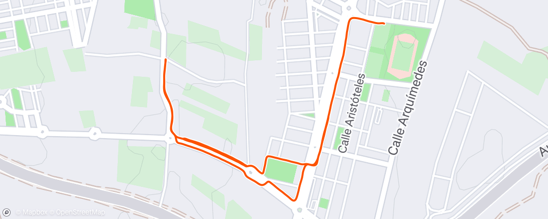 Map of the activity, Lunch Run