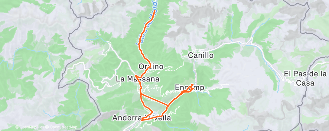 Mappa dell'attività Sortie vélo le midi