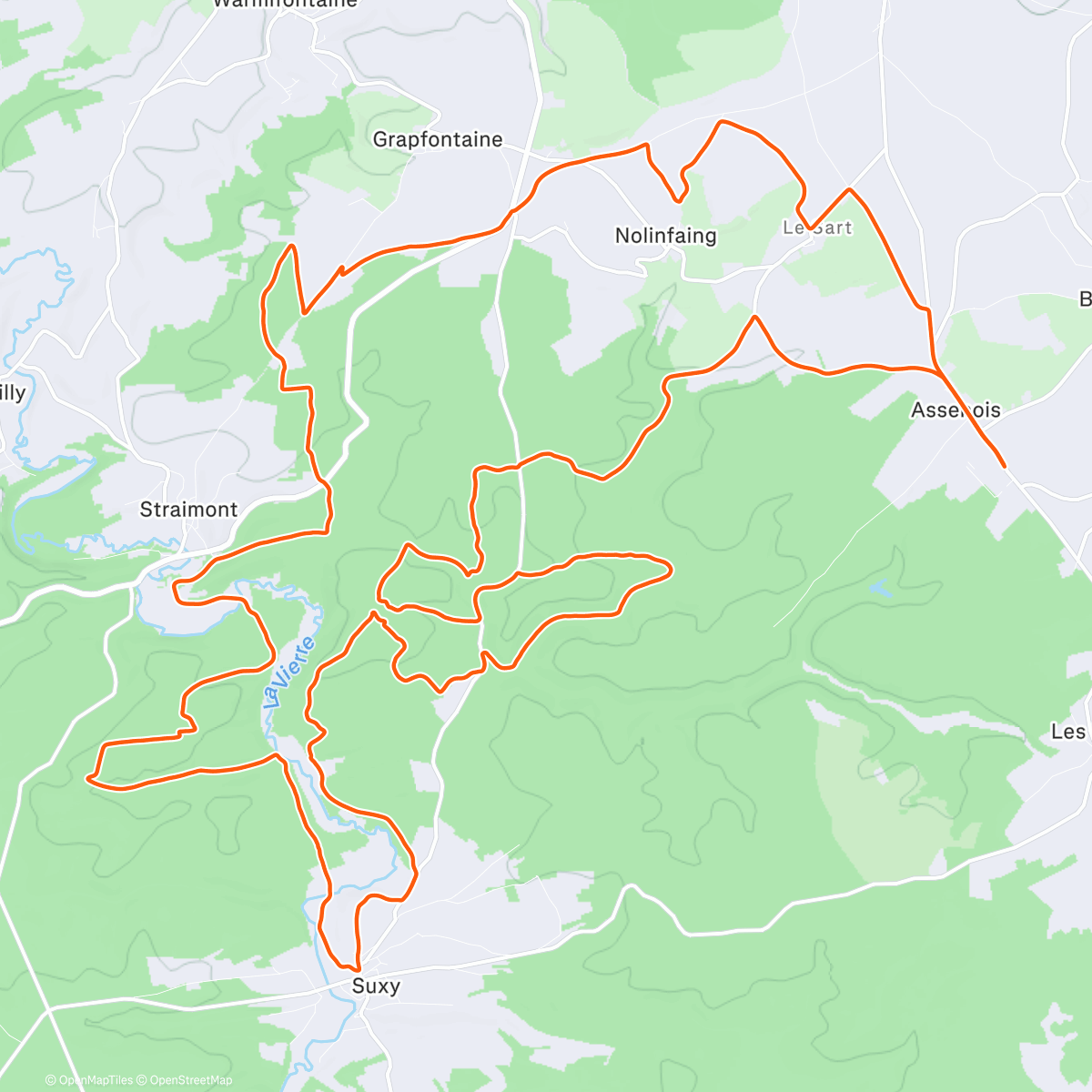 Map of the activity, Sortie l'après-midi
