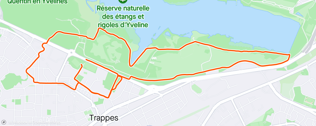 「10 km de Trappes」活動的地圖