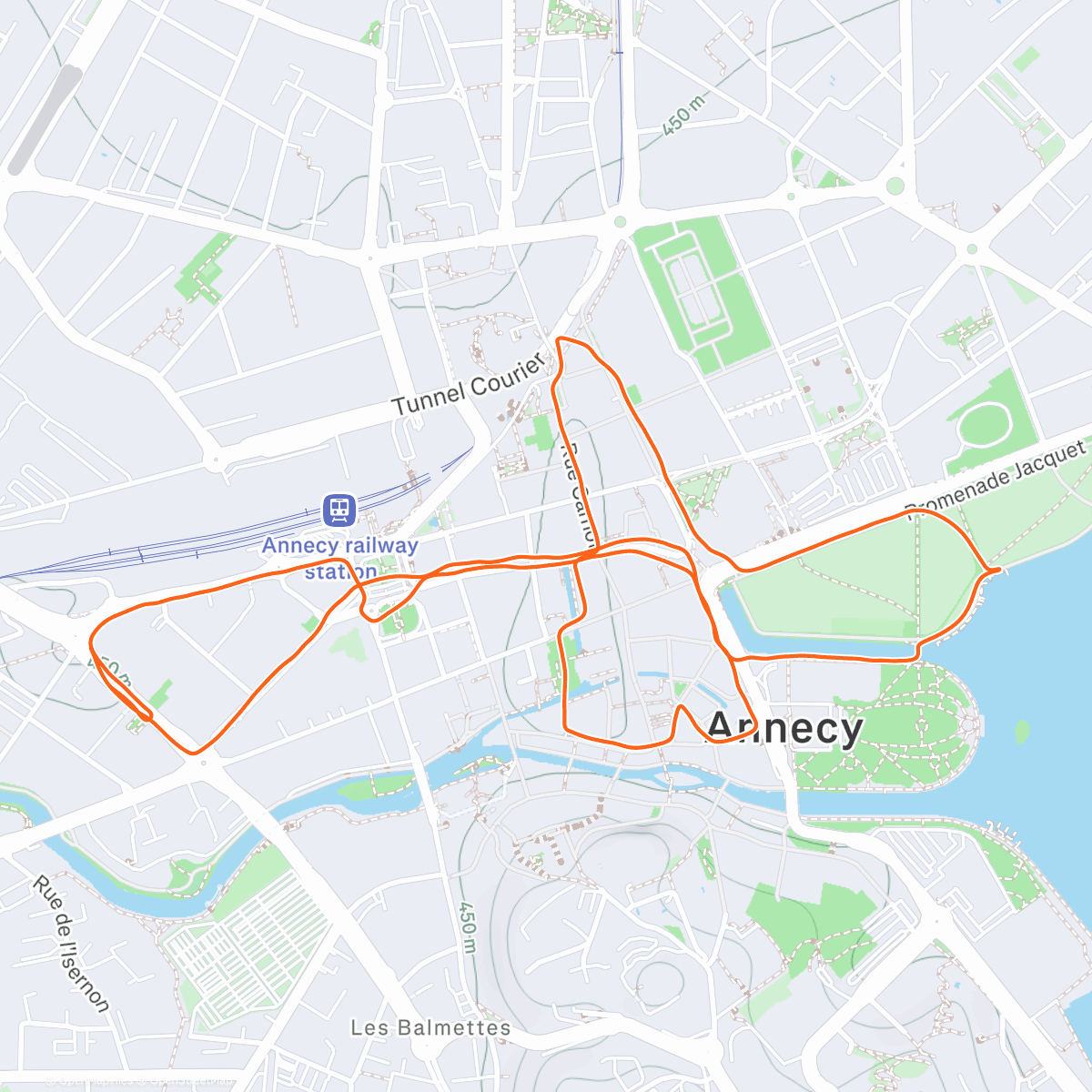 Map of the activity, Morning Run