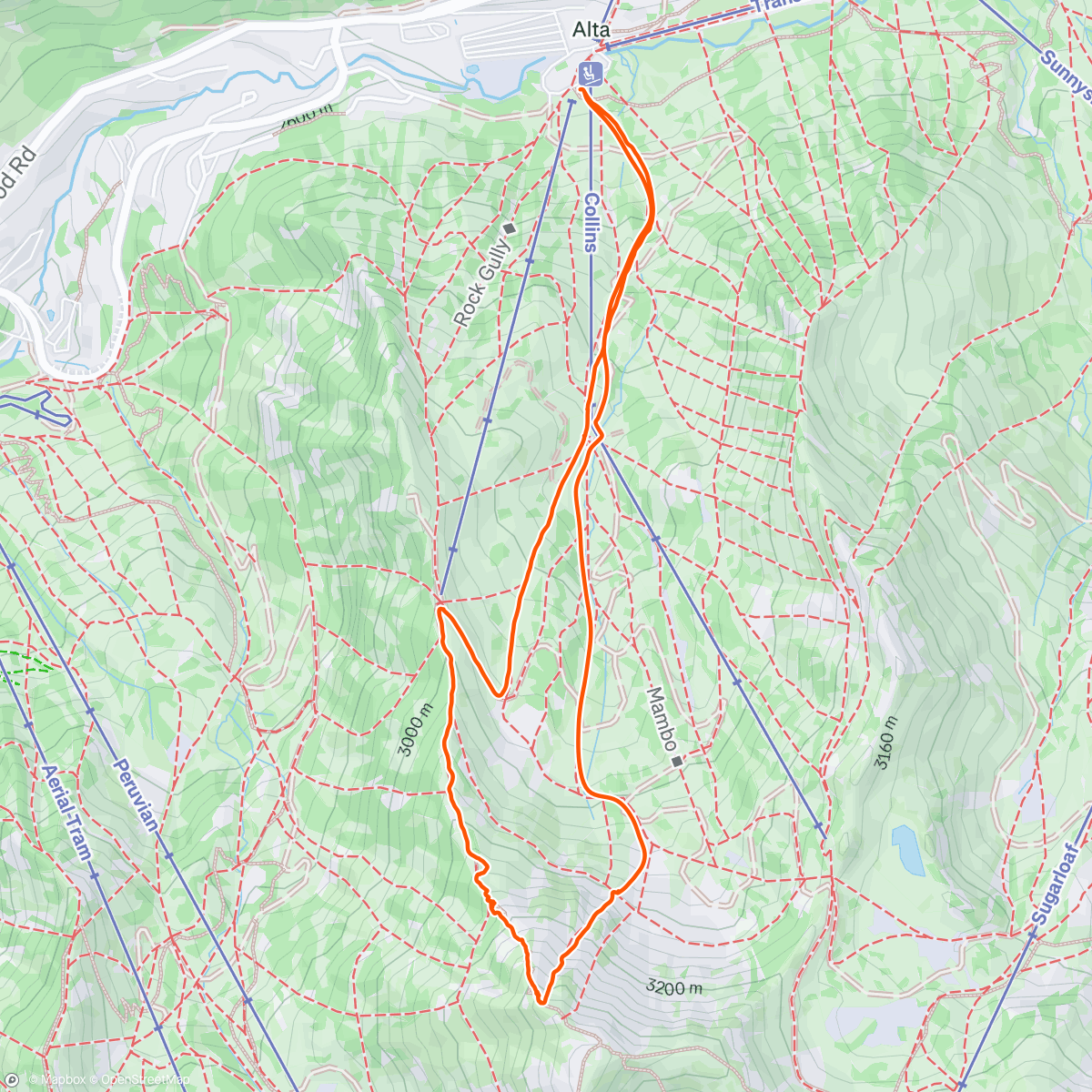 Map of the activity, Main chute