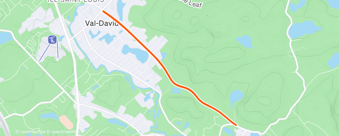 Map of the activity, Lunch Nordic Ski