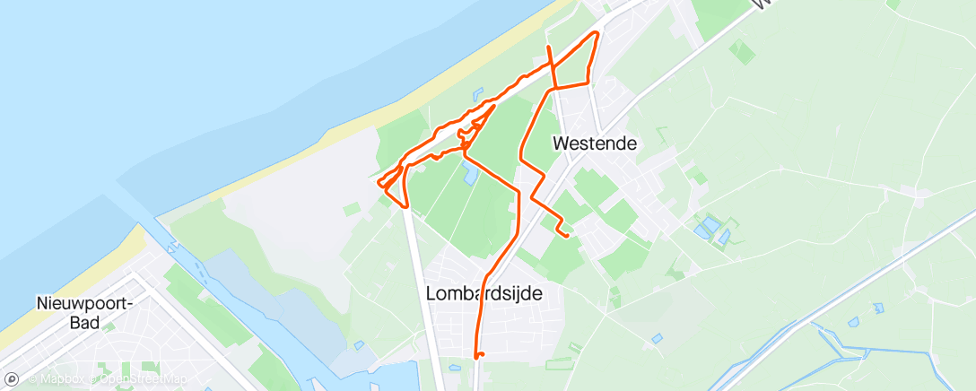 アクティビティ「Toertje rond Lombardsijde met de Lander」の地図