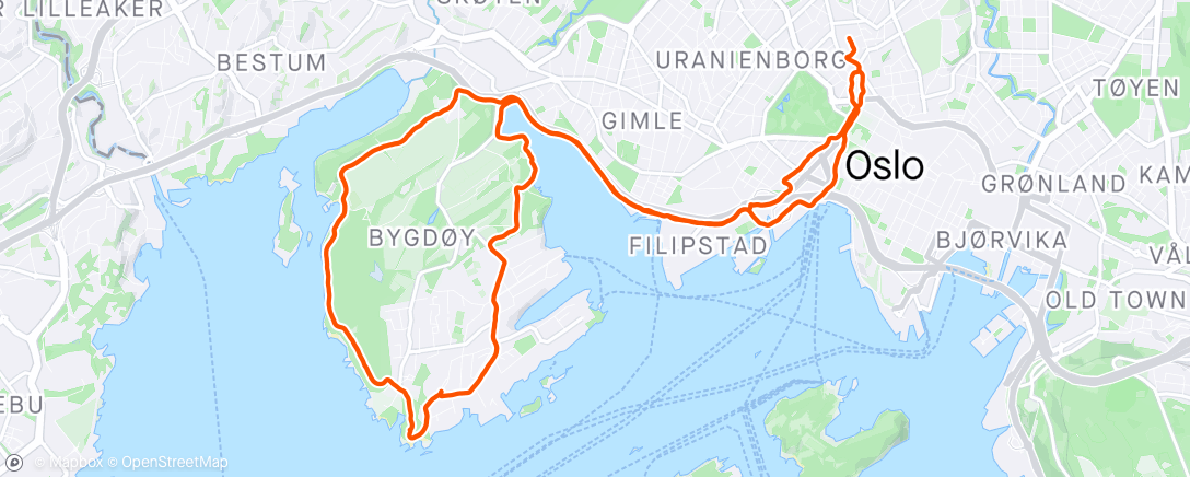 Map of the activity, Bygdøy