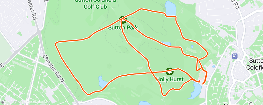 Map of the activity, Laps of the park with the Bro