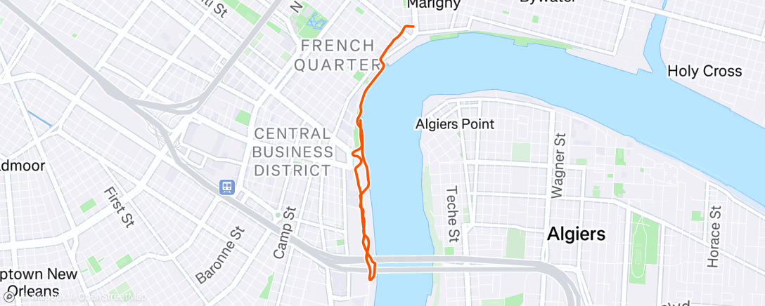 Map of the activity, Morning Run