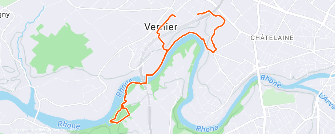 Map of the activity, Trail le matin