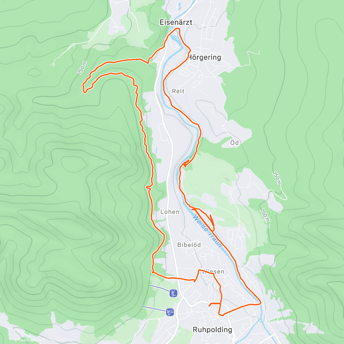 Карта физической активности (Schneebedeckter Traunsteig ❄️✨)