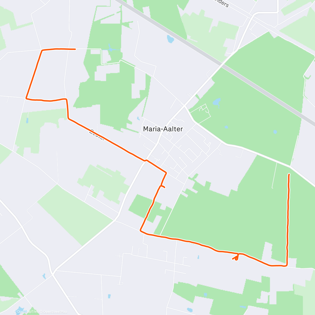 Map of the activity, Met Maxim eerste km staat der nie op