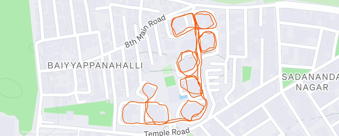 Map of the activity, Morning Walk