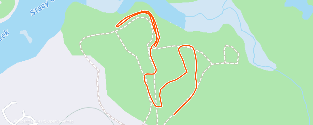 Map of the activity, Evening Hike