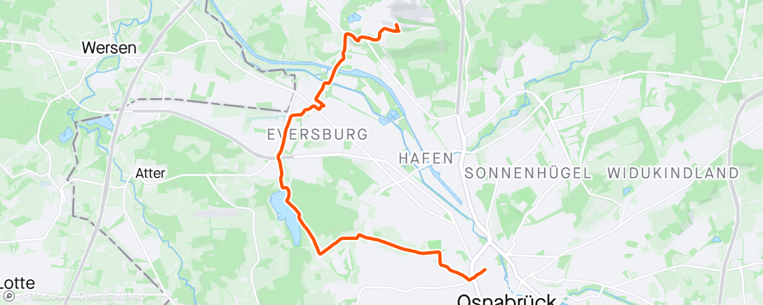 Map of the activity, Gipfelsturm Lauf Osnabrück