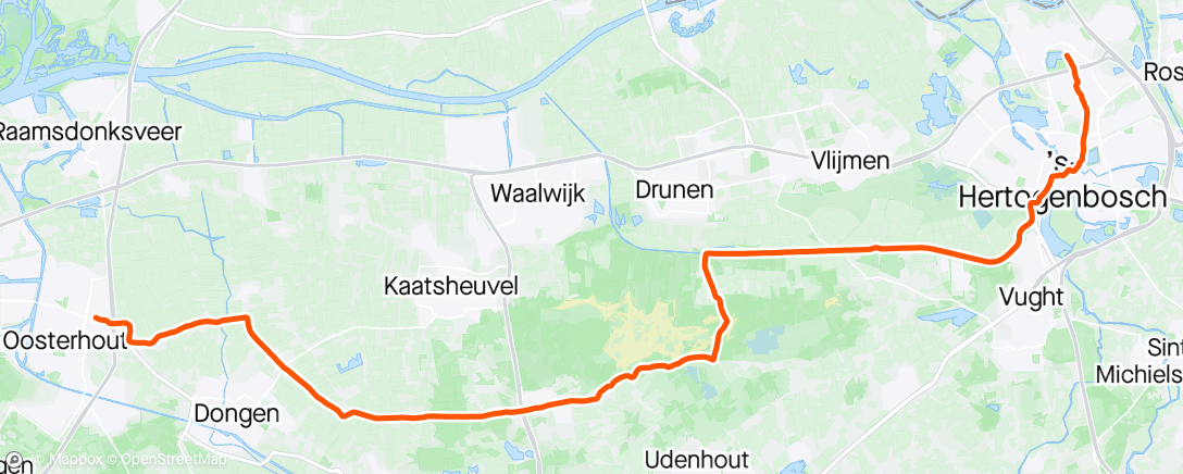 Karte der Aktivität „Oosterhout - Thuis”