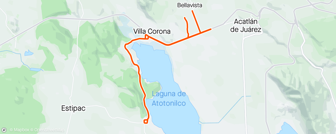 Mappa dell'attività Vuelta ciclista vespertina