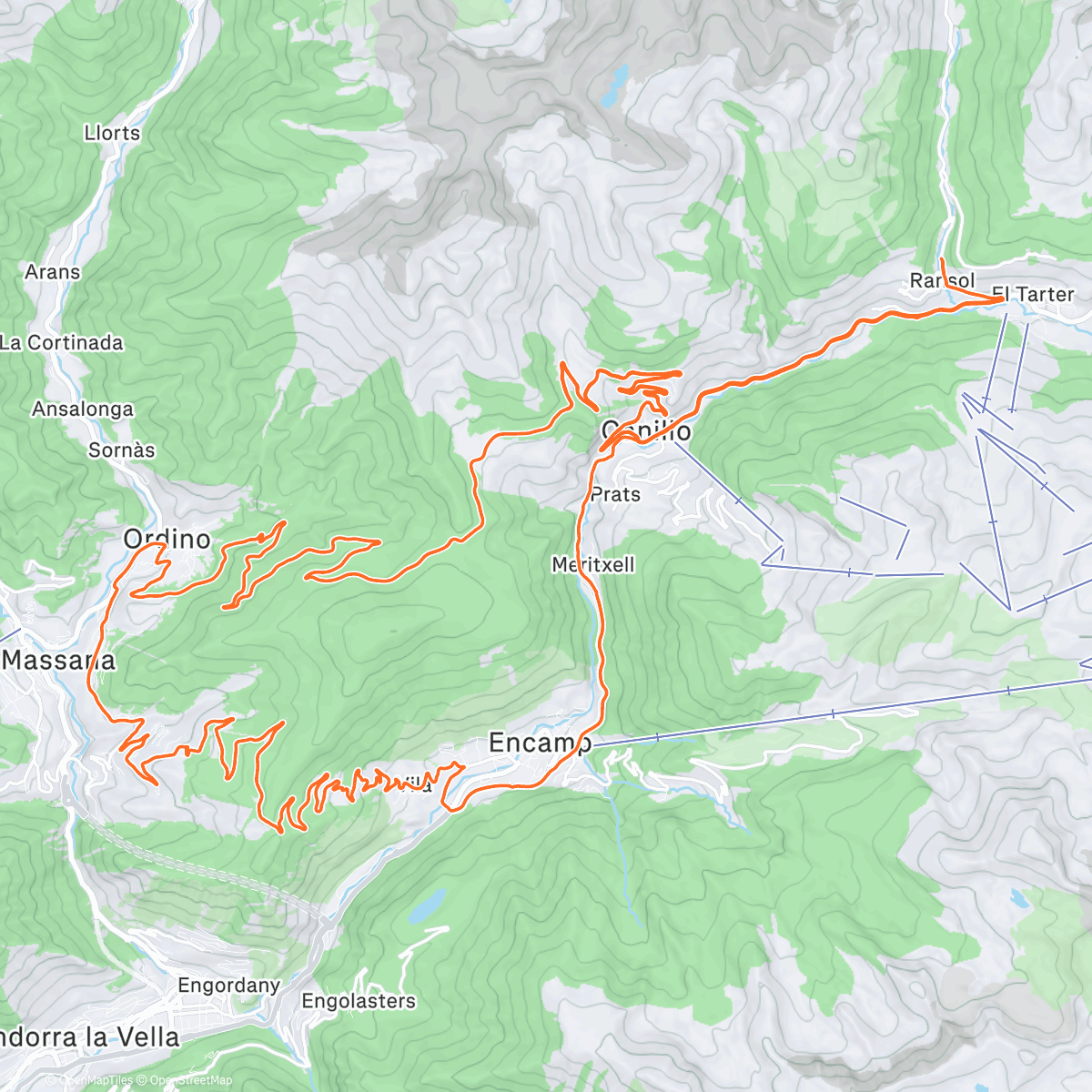 Map of the activity, Afternoon Mountain Bike Ride
