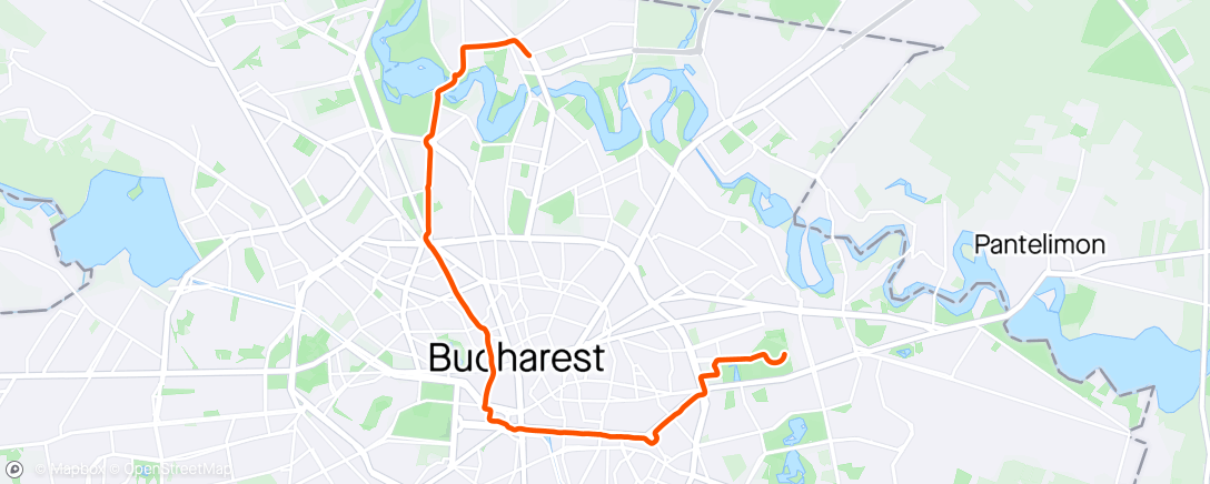 Map of the activity, Evening Ride from the office