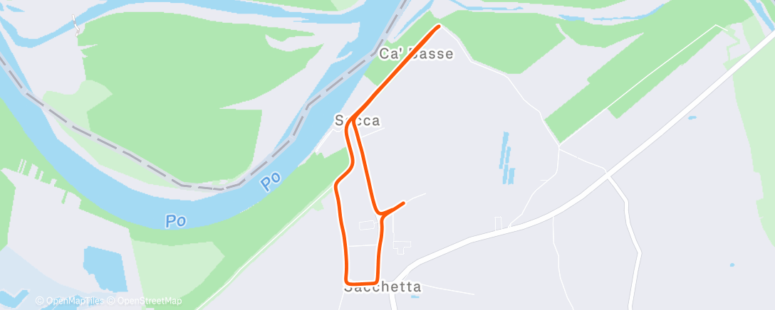 Map of the activity, Lunch Run