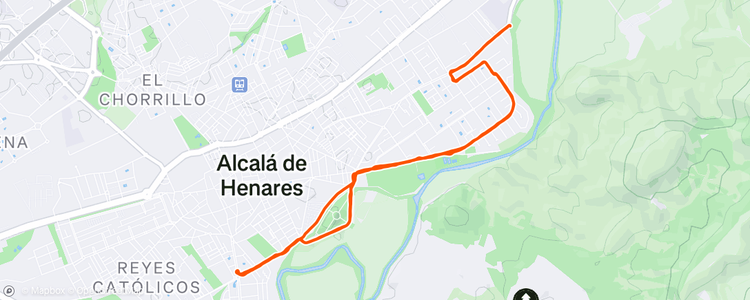 Map of the activity, Carrera por la mañana