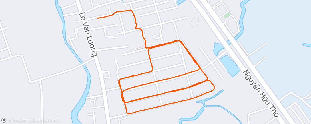 Map of the activity, Evening Run