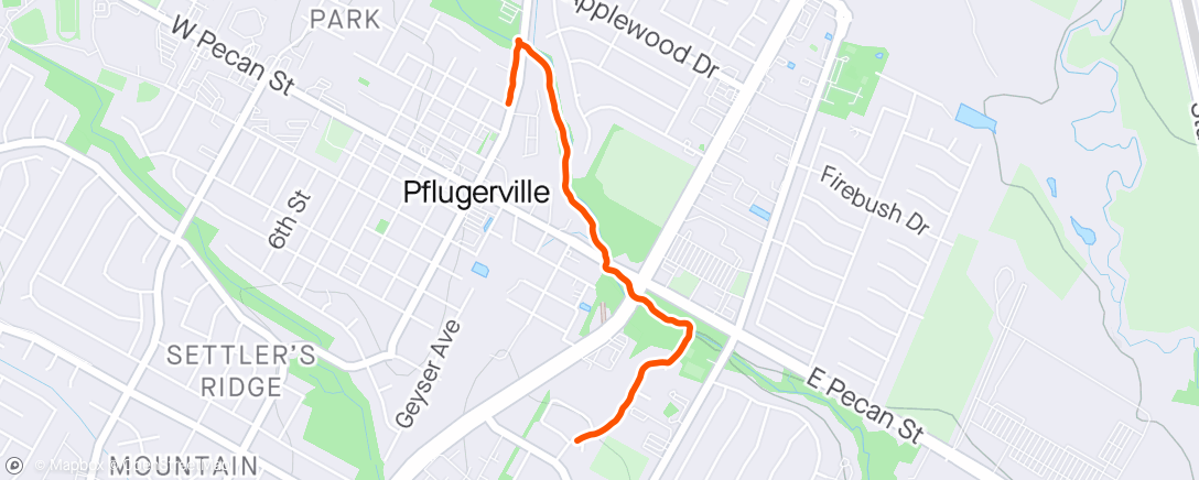 Map of the activity, Walk home from beer