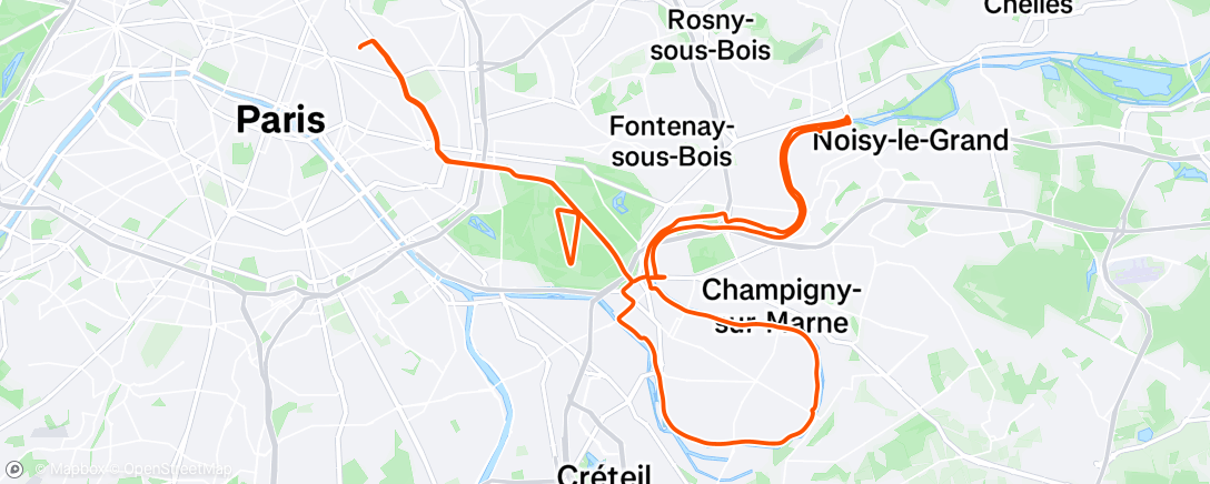 Map of the activity, Morning Ride