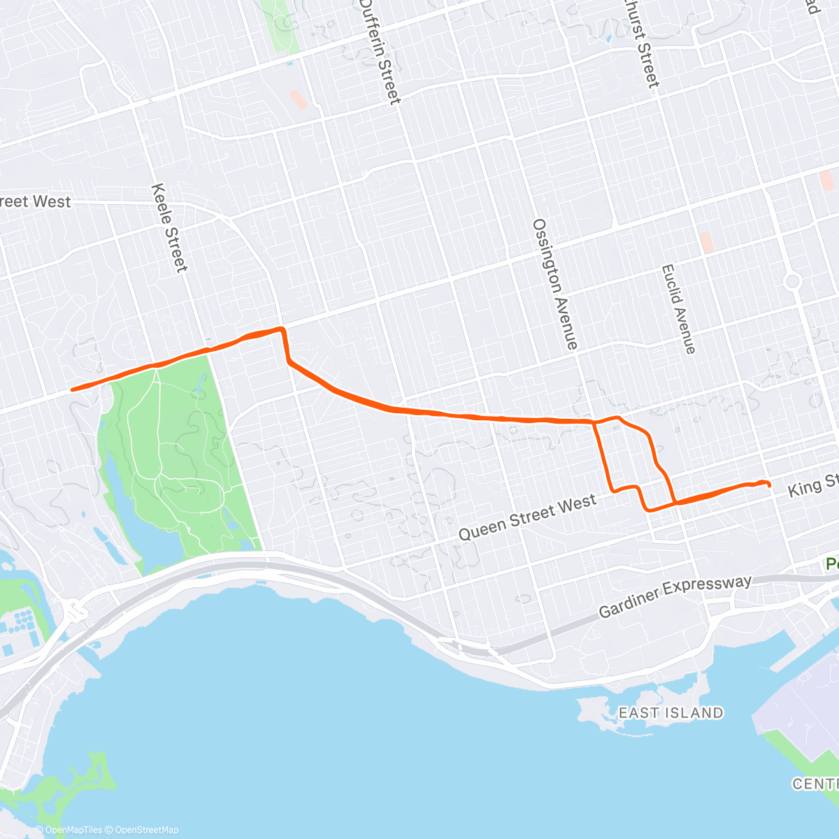 Map of the activity, Morning Run with Pancakes