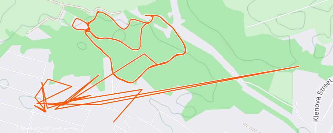 Map of the activity, Классические лыжи (после полудня)