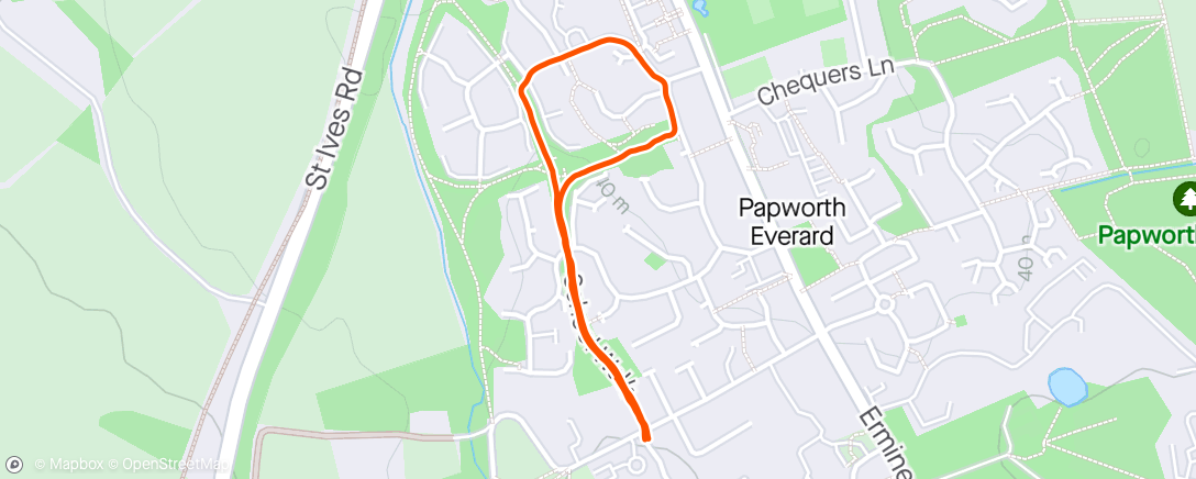 Map of the activity, Cambridge