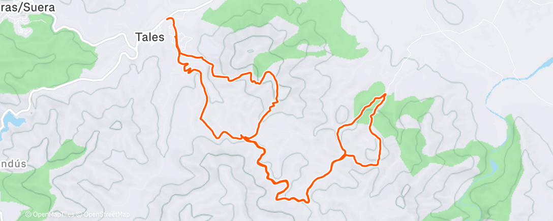 Map of the activity, Espadán Norte