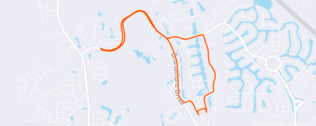Map of the activity, Evening Run