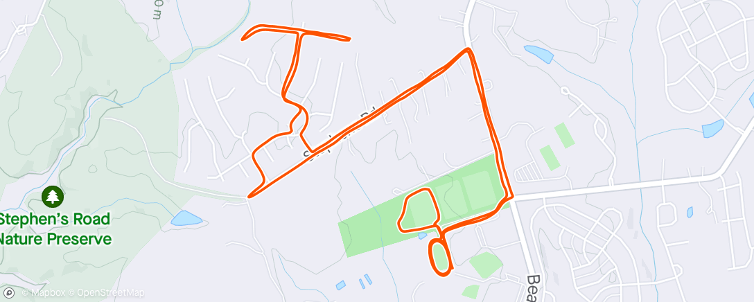 Map of the activity, Track Tuesday