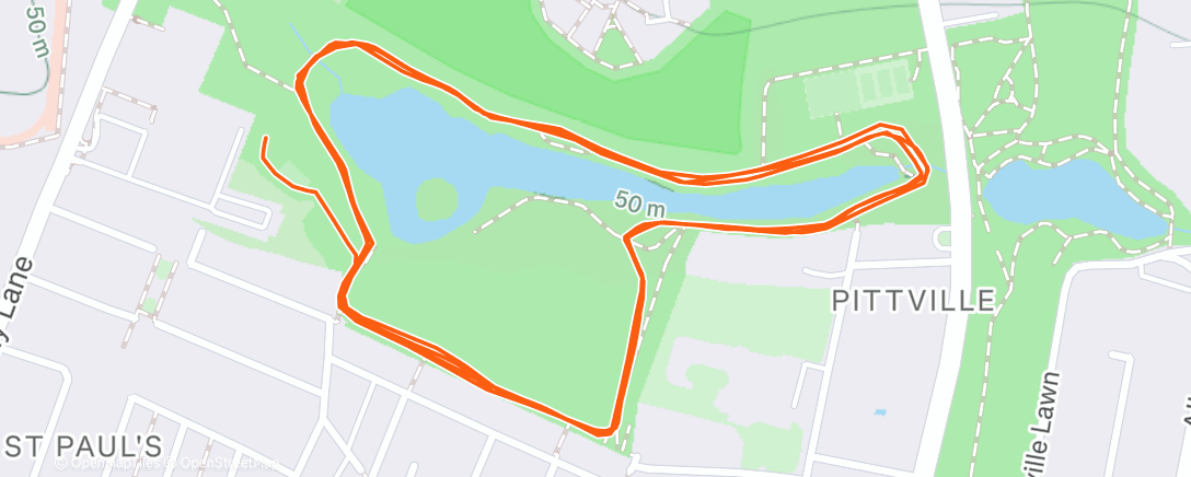 Mapa de la actividad (Parkrun)