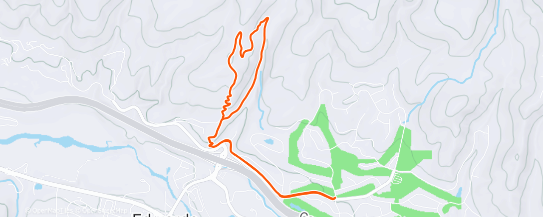 Map of the activity, Afternoon Mountain Bike Ride