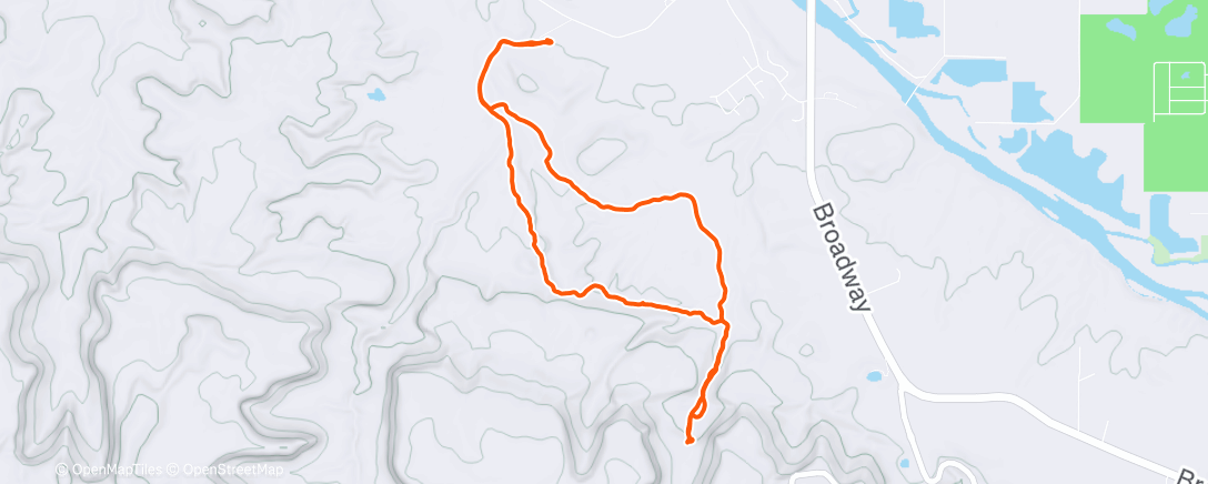 Map of the activity, Family Christmas jog/walk