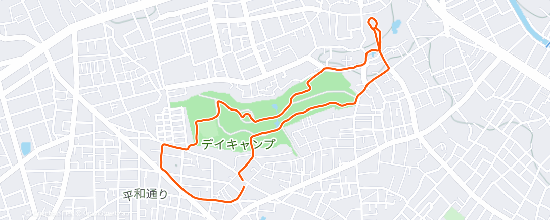 Map of the activity, 朝のランニング