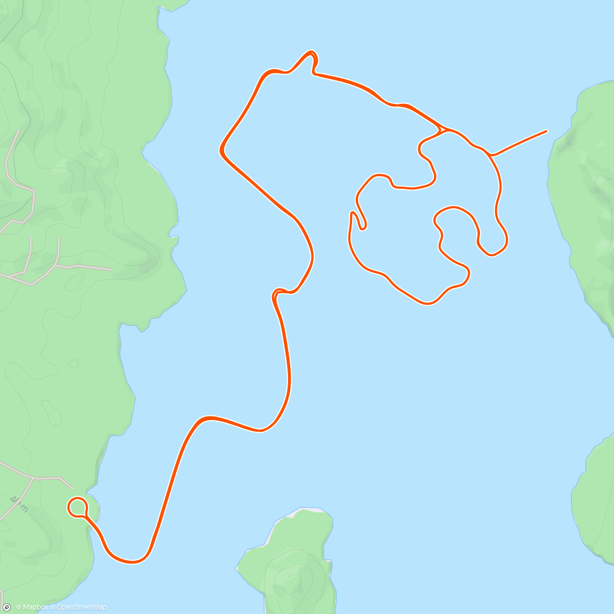 Mapa da atividade, Zwift - Climb Portal: Col du Rosier at 100% Elevation in Watopia