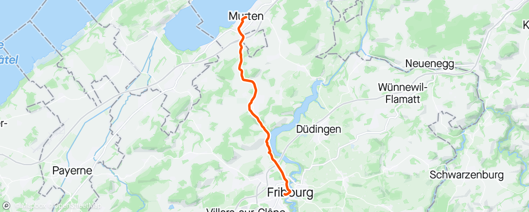 Map of the activity, Morat-Fribourg