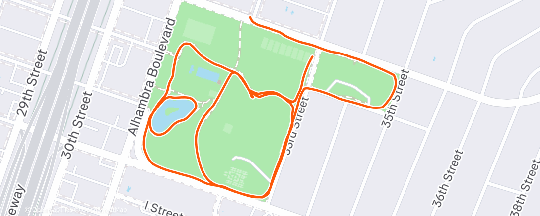 Map of the activity, Morning Run