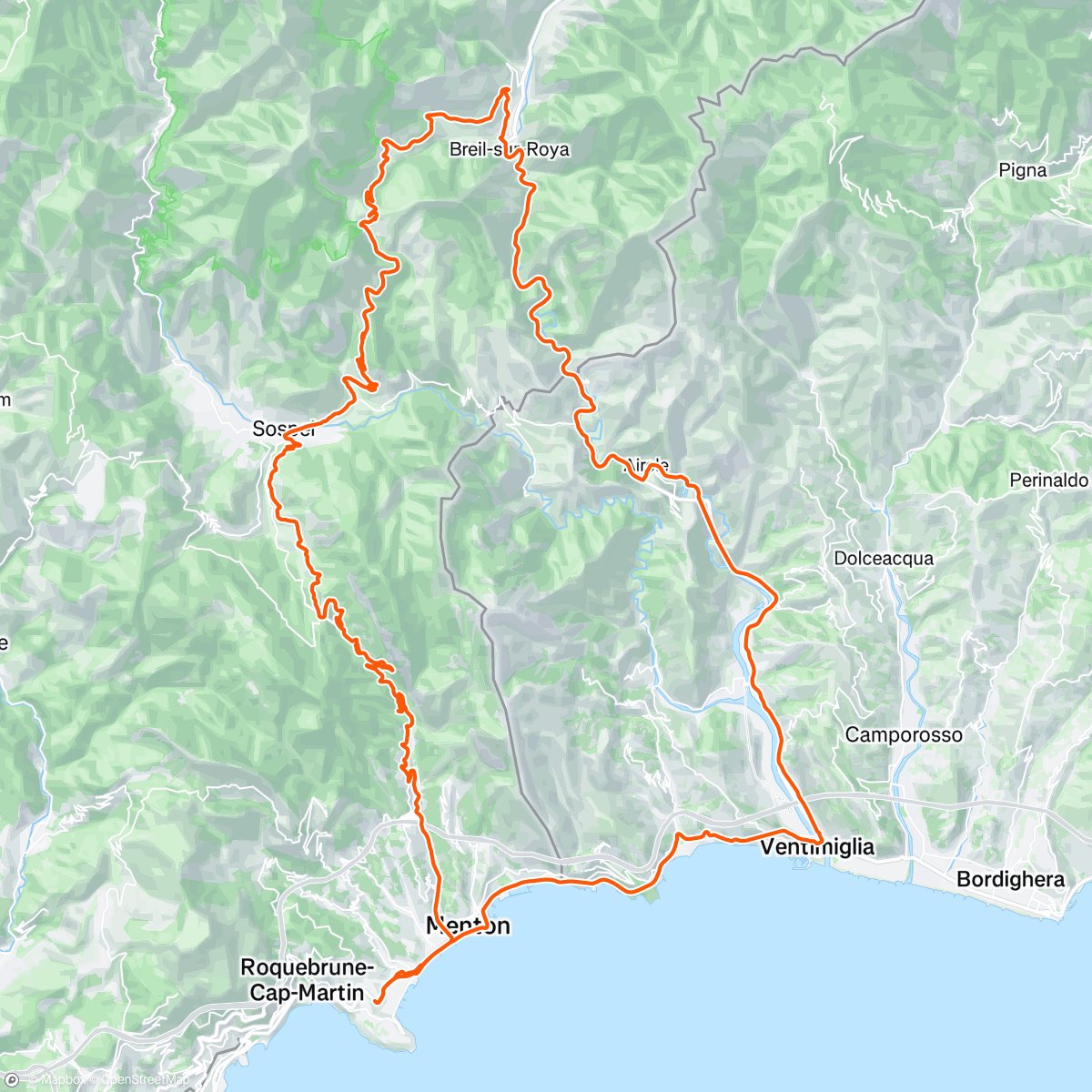 Map of the activity, Bonne Année/ Feliz Año ⭐️
Col  de Castillon-col de Brouis