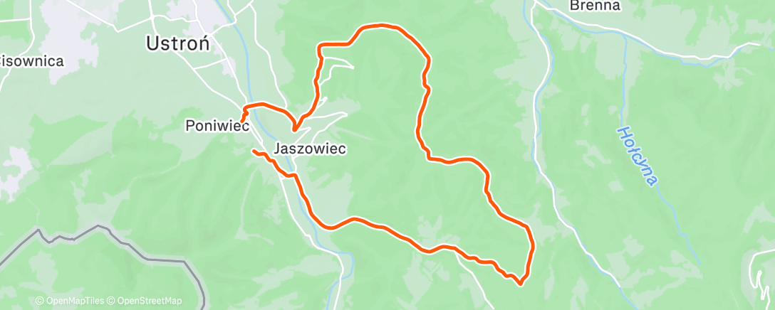 Map of the activity, Lunch Trail Run