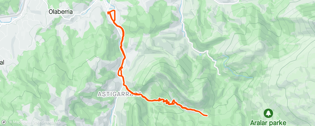 Map of the activity, ARRATETA (ASFALTO) + 7KM - A +