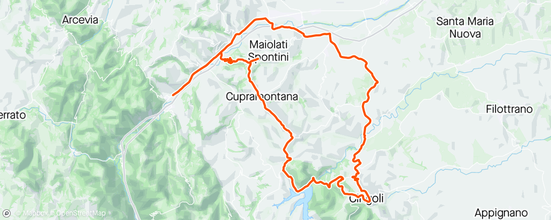 Mapa da atividade, Ciclismo all’ora di pranzo